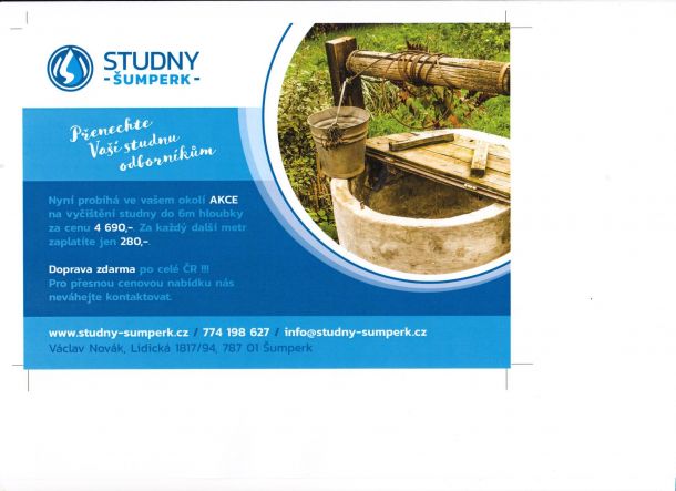 Nabídka vyčištění studní