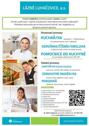 Nabídka práce - Lázně Luhačovice