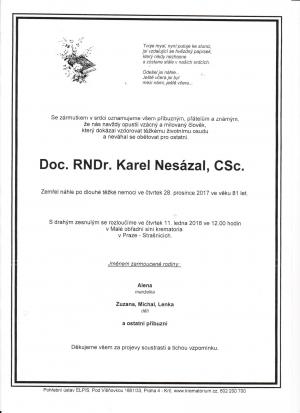 Karel Nesázal, rodák z Nedašova čp. 247