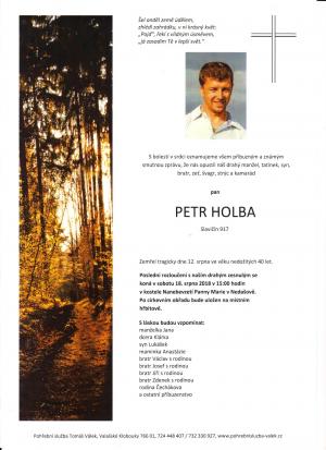 Petr Holba, rodák z Nedašova čp. 278