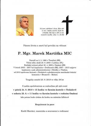 P. Mgr. Marek Martiška MIC