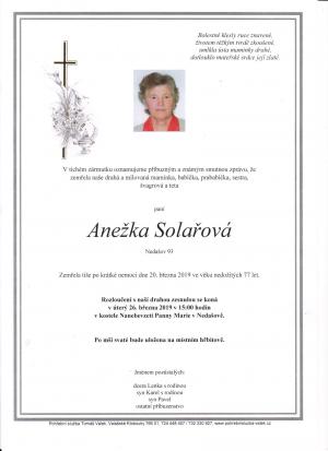 Anežka Solařová, Nedašov čp. 93