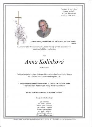 Anna Kolínková, Nedašov čp. 194