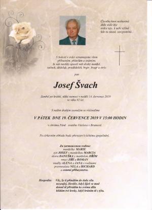 Josef Švach, rodák z Návojné čp. 52