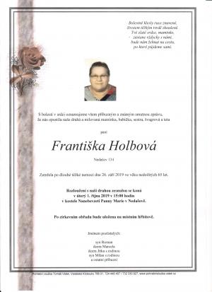 Františka Holbová, Nedašov čp. 134 1