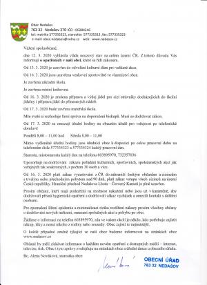 Prohlášení starostky