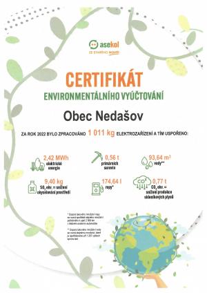 Certifikát enviromentálního vyúčtování