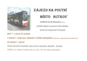 Zájezd na poutní místo Butkov