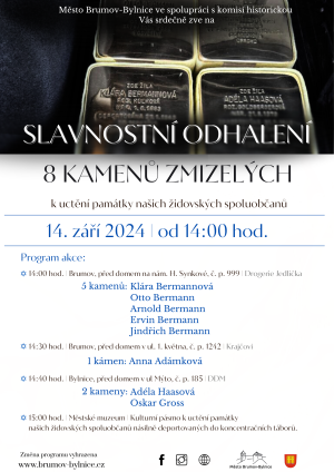 Slavnostní odhalení 8 kamenů zmizelých
